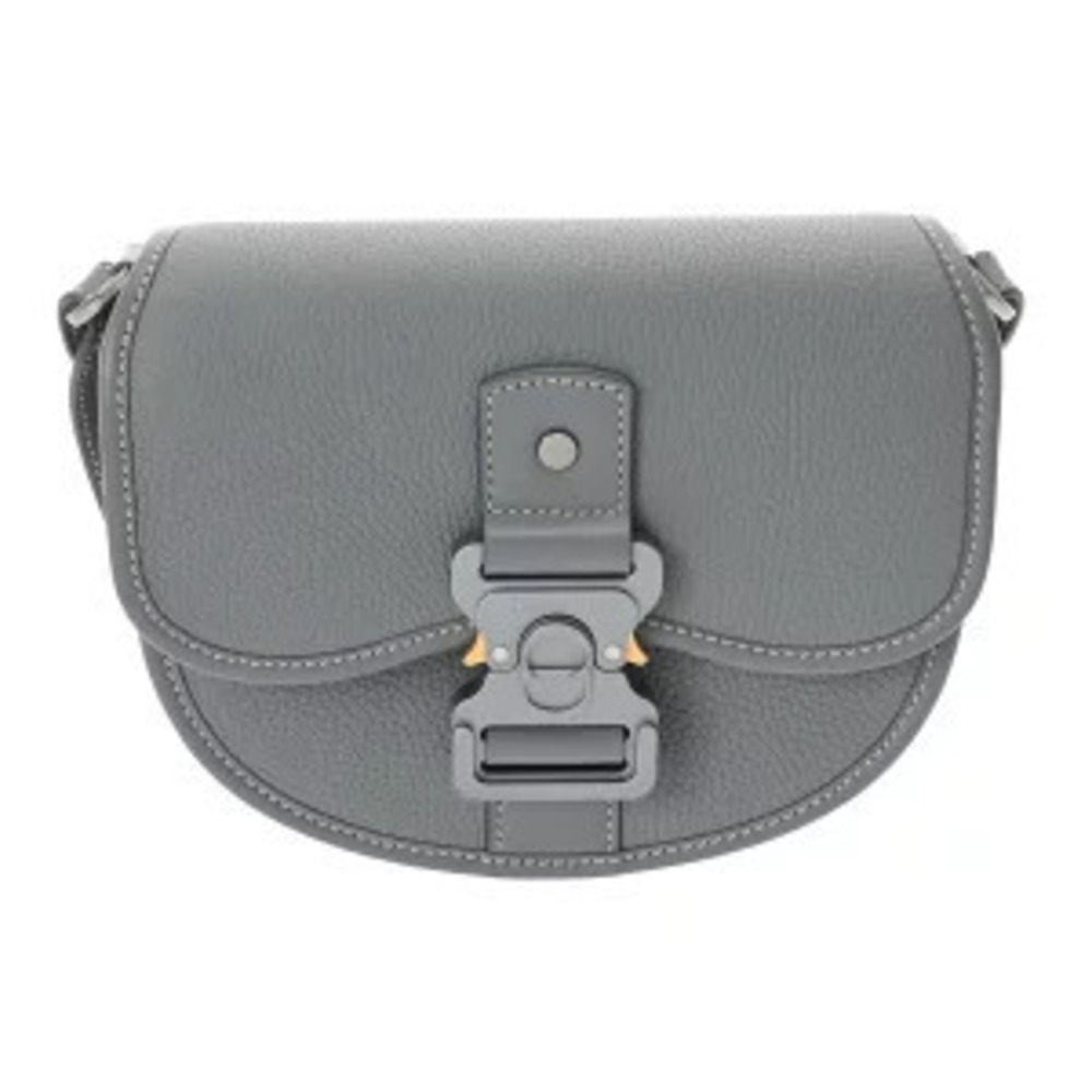 Christian Dior GALLOP Bag Gray Grained Calfskin Shoulder